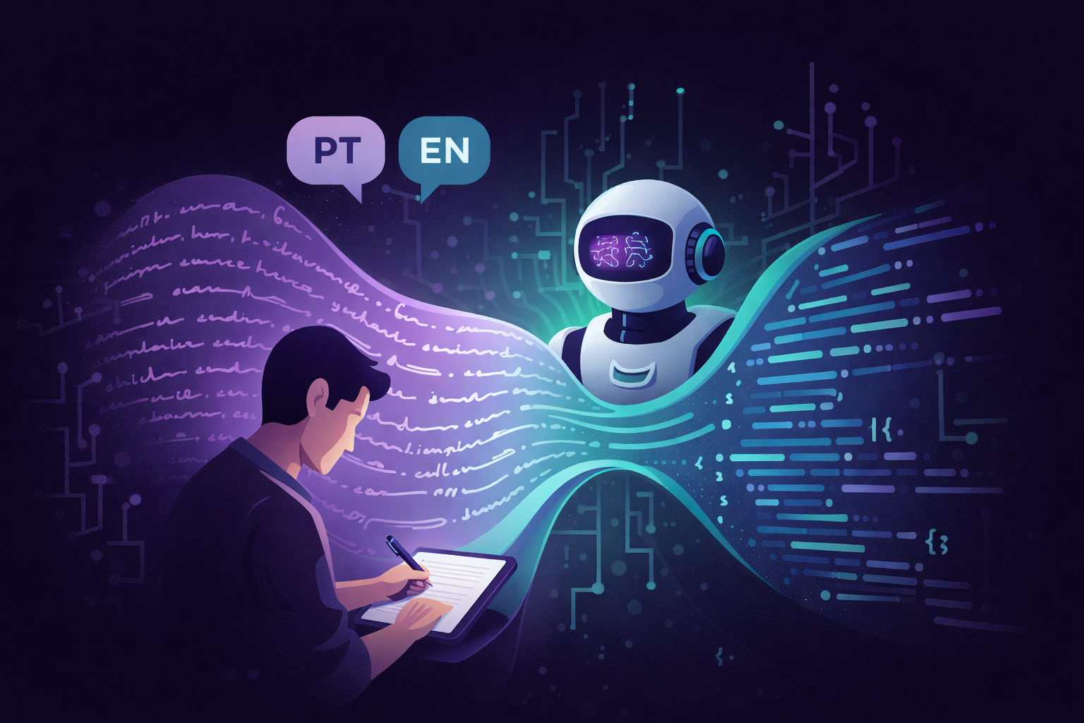 Escreva em português: o gargalo da IA não é o idioma, é a sua expressividade