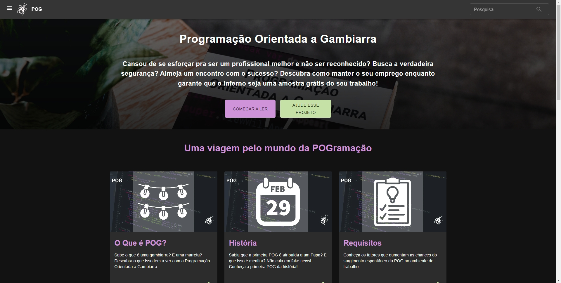 Programação Orientada a Gambiarra