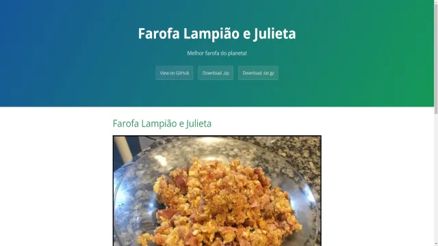 Farofa Lampiao e Julieta